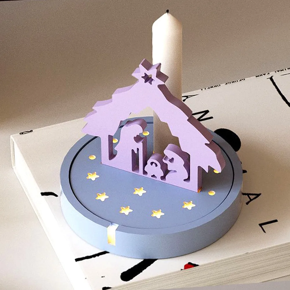 Angel Plug-in Candle Holder Round Silicone Molds DIY Love Home Style Candle Holder Mold for Plaster Resin Crafts