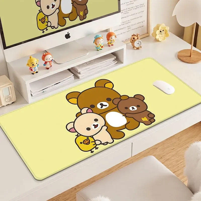 جميل R-Rilakkuma Kawaii مكتب الكمبيوتر ماوس الوسادة كبيرة المطاط XXL لوحة ماوس للألعاب ألعاب خياطة سطح المكتب حصيرة الكمبيوتر لوحة المفاتيح حصيرة #6