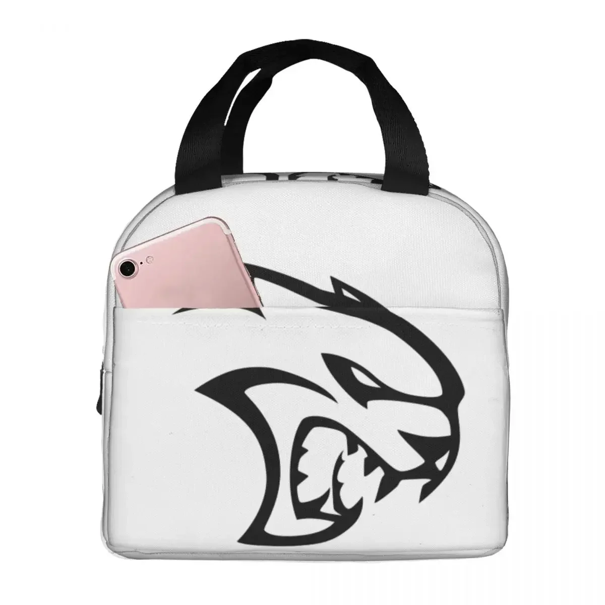 SRT Hellcat Demon Dodge Challenger Car Racing Insulated Lunch Bags Resuable Picnic Bag Lunch Tote for Woman Work Children School