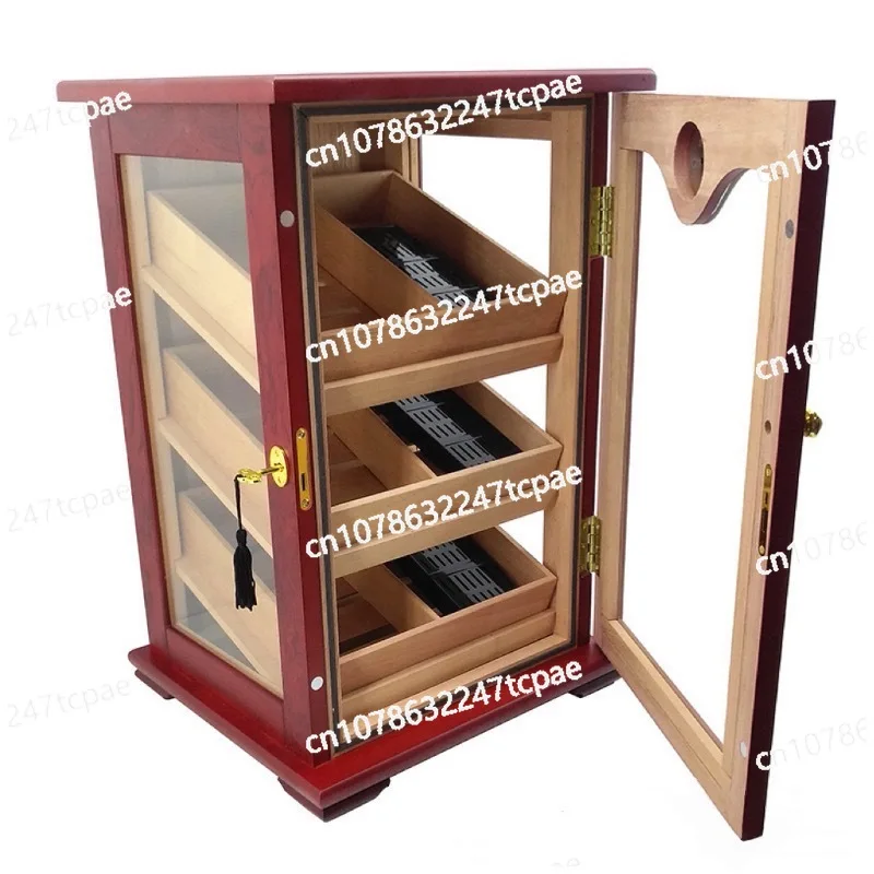 Premium Cigar Cabinet Cedar Wood Cigar Cabinet Three Tiers