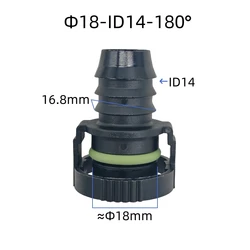 18 size Exhaust pipe fittings Exhaust tube plastic connector Fuel line connector for VW for Volkswagen EA888 1pc