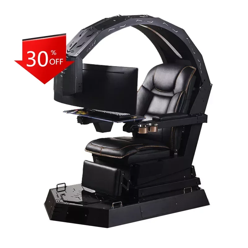 Office Gaming Chair Manufacturer Triple Monitors Ergonomics Cool Integrated Cockpit from China High-tech Intelligence