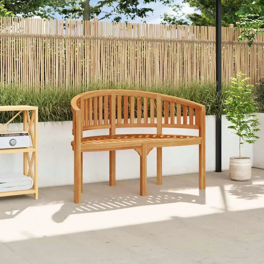 

Natural Teak Garden Bench 47.2 Inch Durable Solid Wood Outdoor Seating Furniture