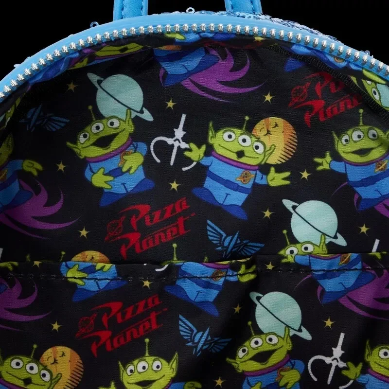 ディズニートイストーリーミニバックパック女性、エイリアン、ラウンジフライ、キラキラ、ダブルストラップ、ショルダーバッグ、財布、学校、かわいい、漫画
