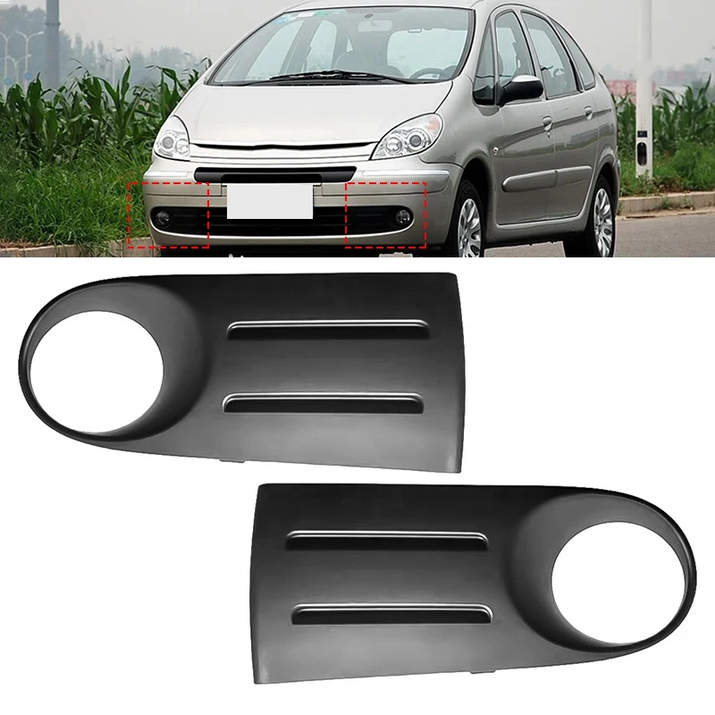 

9650212377 9650212477 For Citroen Picasso Left Righ front fog lamp cover Picasso bumper frame black bracket outer cover 7452 CL