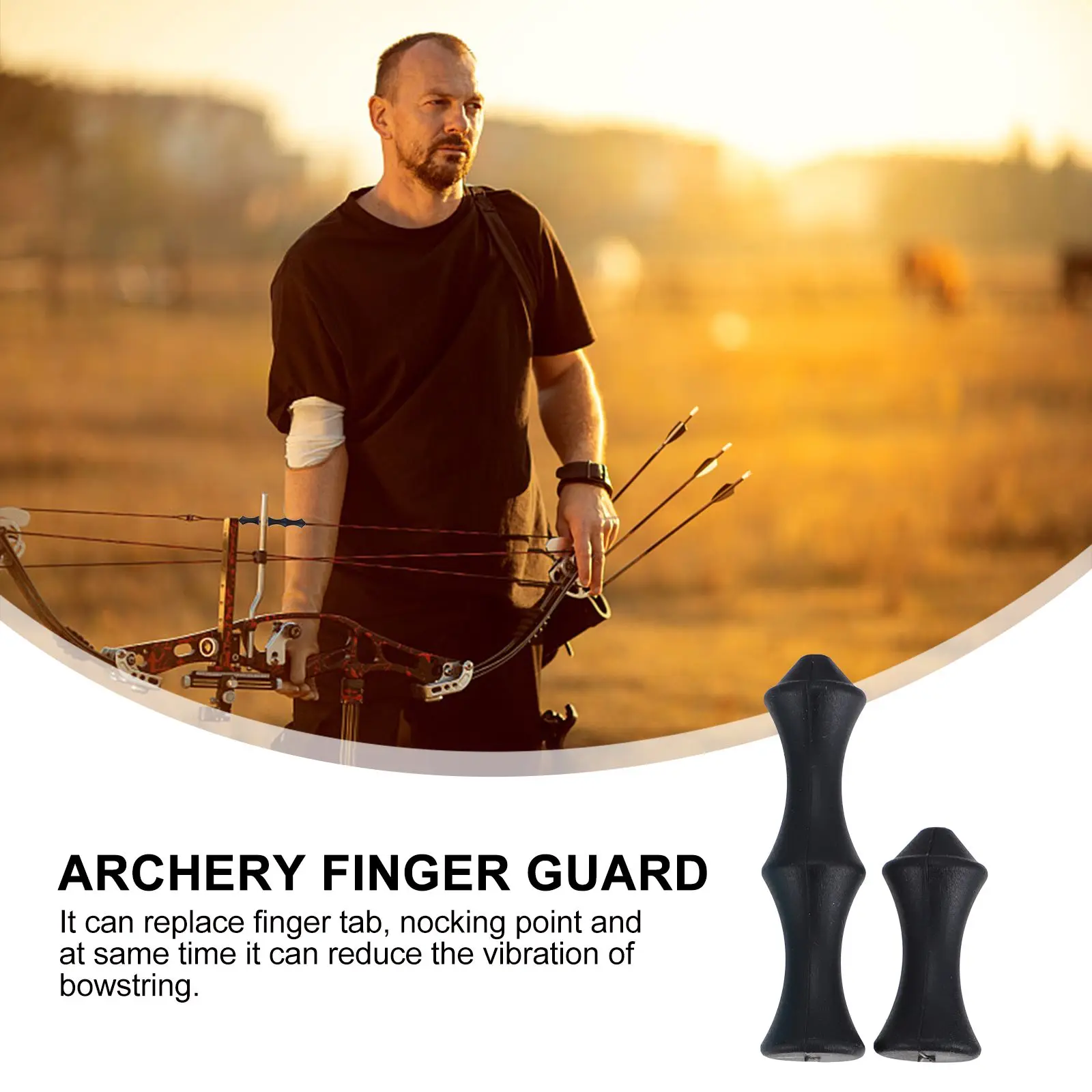

6pcs Silicone Saver For Hunting Accessories Finger Guard Protector Bowstring Shock Absorption Recurve Finger Roller