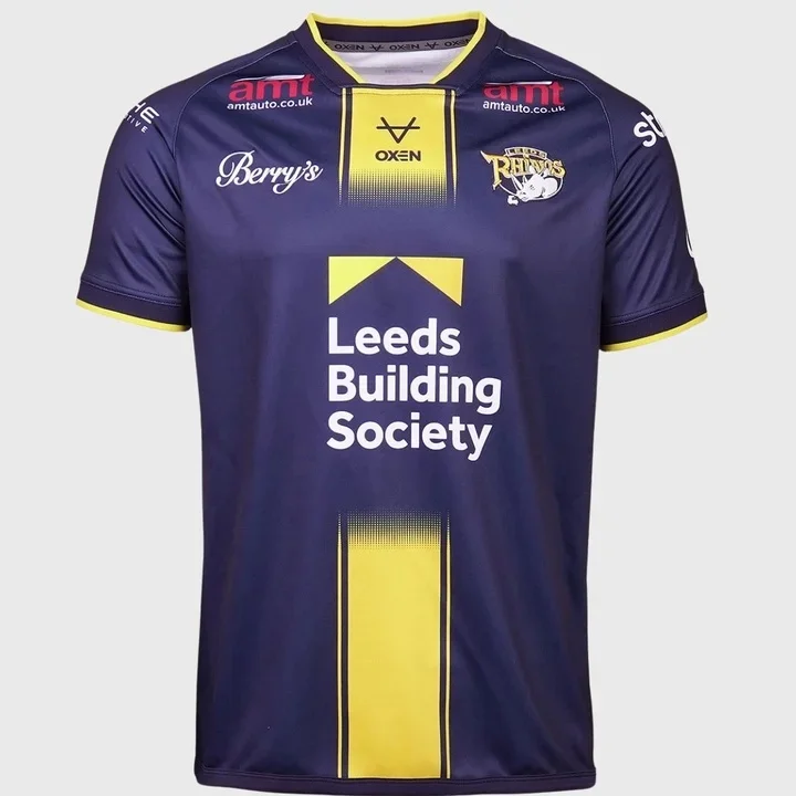 Leeds Rhinos English Football Shirt Fan Surrounding 3D Quick Drying Men's Sports and Leisure Training Top T-shirt Short Sleeve