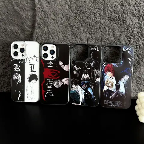 Custodia per telefono Death Note Anime giapponese per iPhone 16 15 14 13 12 11 17 Pro Max Plus Air 17promax Yagami Light Ryuk Cover per cartoni animati
