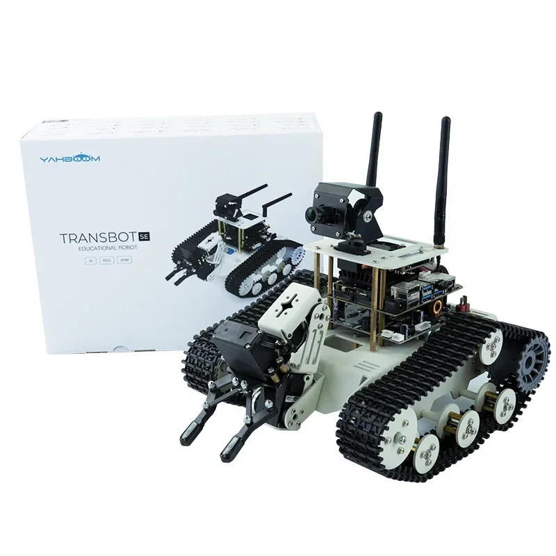 Transbot SE Tracked Robot Car With ROS Muti Vehicle Control And AI Visual Identity Adopt Python Programing For Raspberry Pi 5