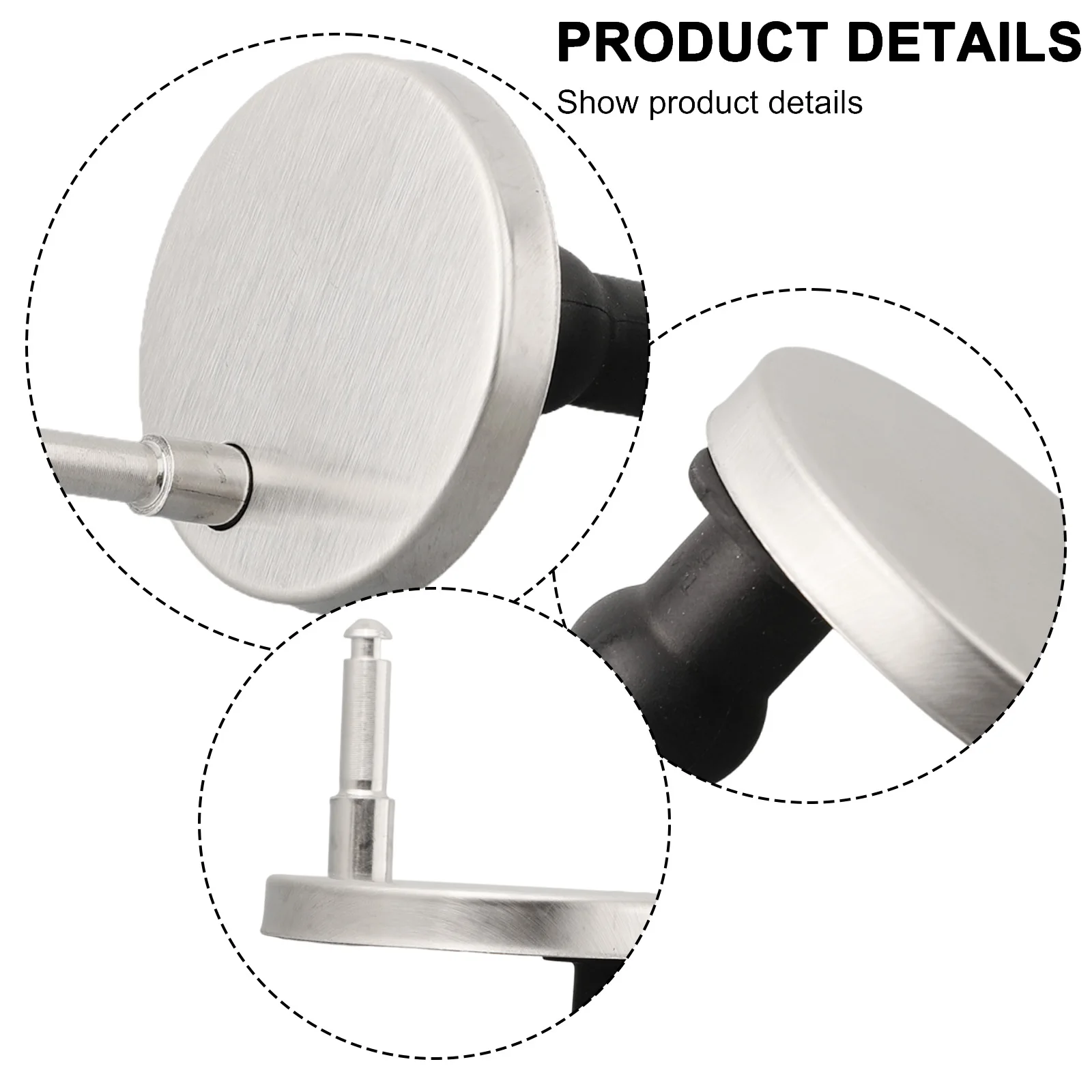 Toilet Cover Mounting Bolt and Hinge Set for Top Mounted Assembly Compatible with 47mm and 55mm Diameter Seats