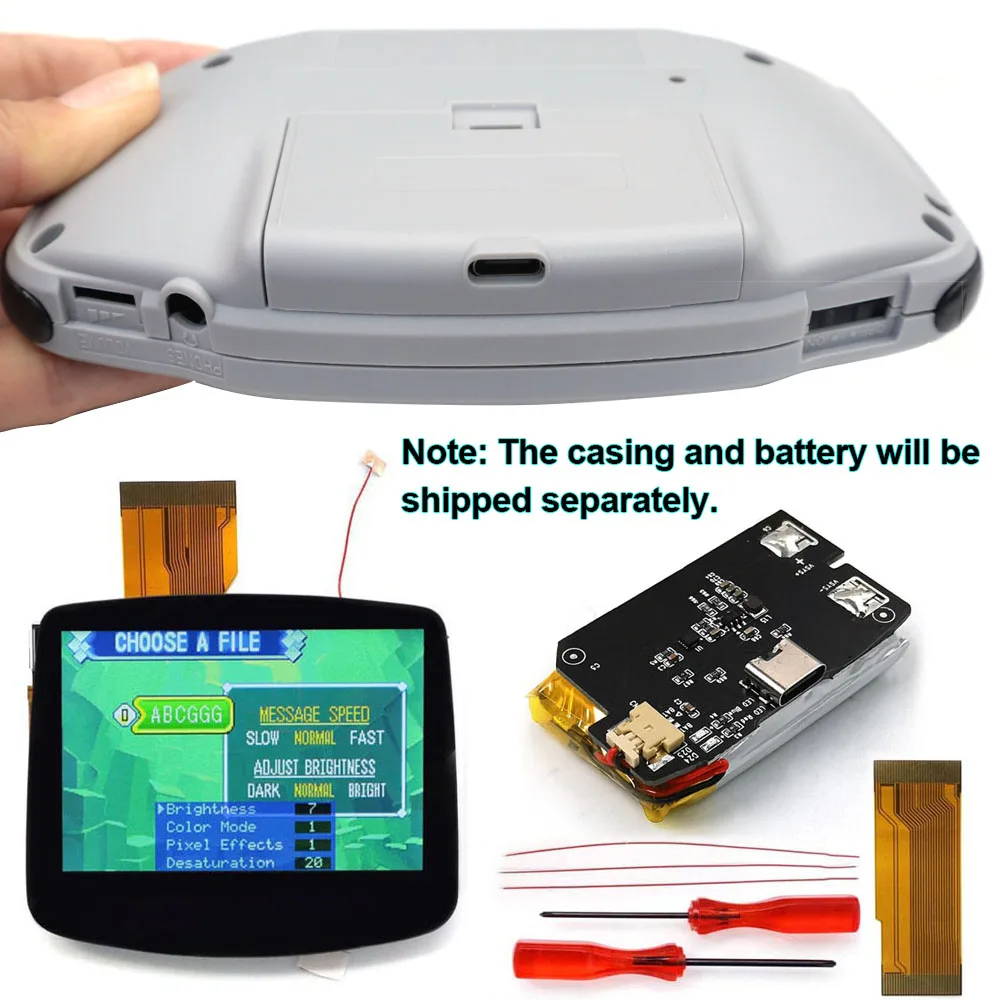 rechargeable-gba-v5-pre-laminated-screen-ips-lcd-type-c1800mah-battery-kits-with-new-shells-frm-osd-menu-for-gameboy-advance