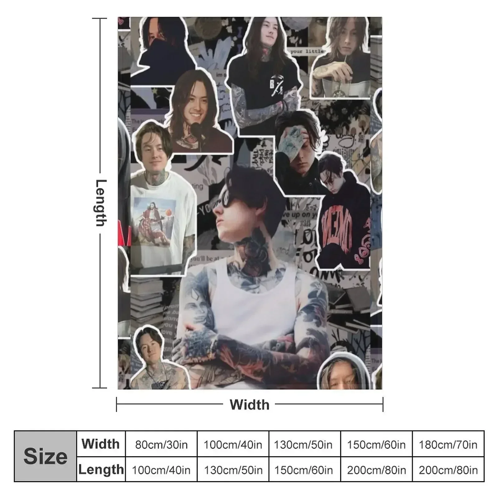 noah sebastian photo collage Throw Blanket for winter cosplay anime Bed linens Beautifuls Personalized Gift Plaid Blankets