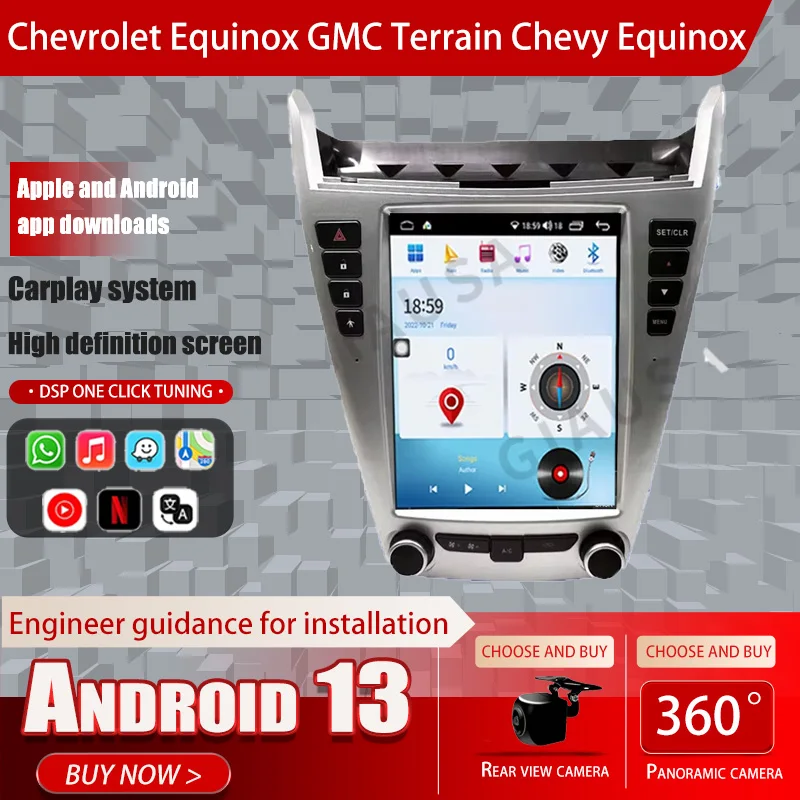 

2din Android Car Radio For Chevrolet Equinox GMC Terrain Chevy Equinox 2010-2017 Multimedia Player Wireless Carplay Google Store