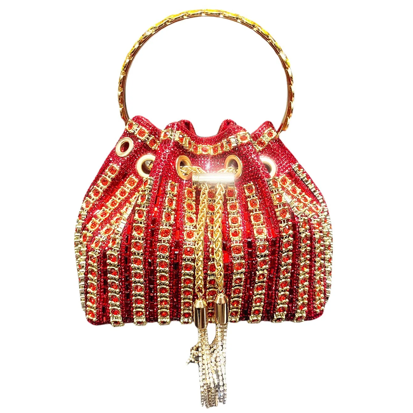 Fashionable Handbag Rhinestone Evening Handbag Clutch Bag Diamond-Encrusted Chain Single Shoulder Messenger Bag for Women