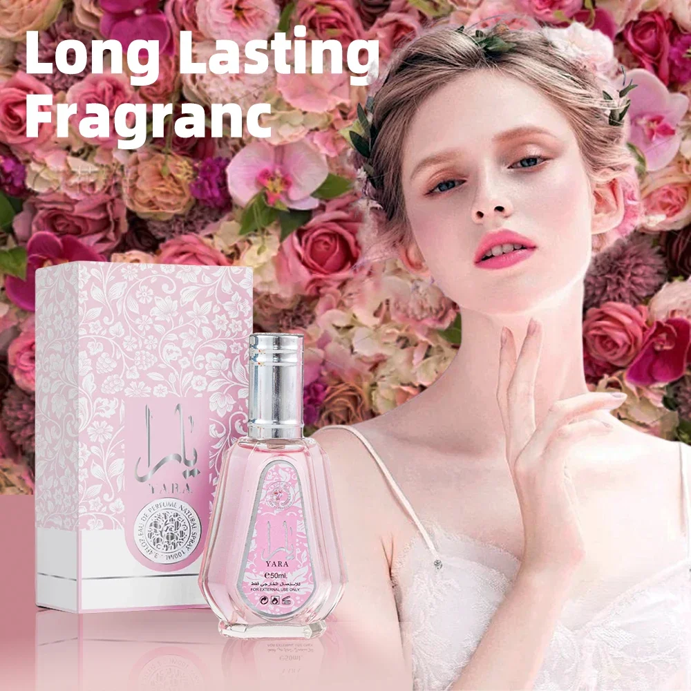 

Portable Lattafa Yara For Women Eau de Parfum Spray Long Lasting Pheromone Perfume Fruity Vanilla Floral Travel Size Perfume