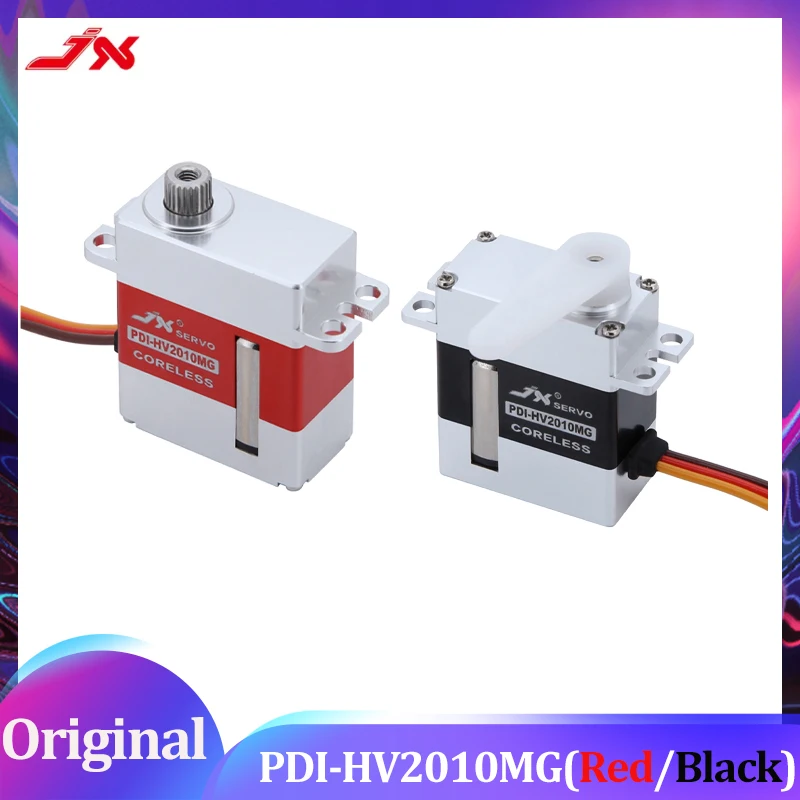 JX Servo PDI-HV2010MG Metal Gear 11kg Full CNC Aluminum Coreless HV Digital Mini Servo for RC Cars Glider Helicopter Robot Model