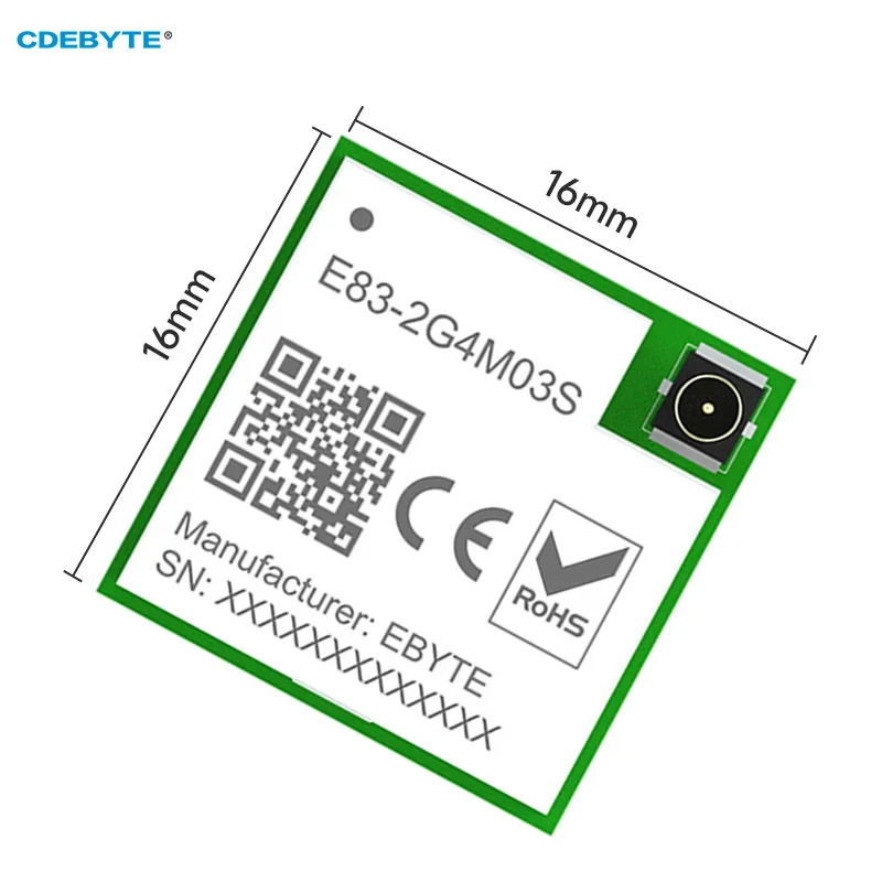 nRF5340 2.4G Wireless RF Bluetooth Mesh Module CDEBYTE E83-2G4M03S Lower Power 3dbm BLE5.2  Small Size I p e x Antenna