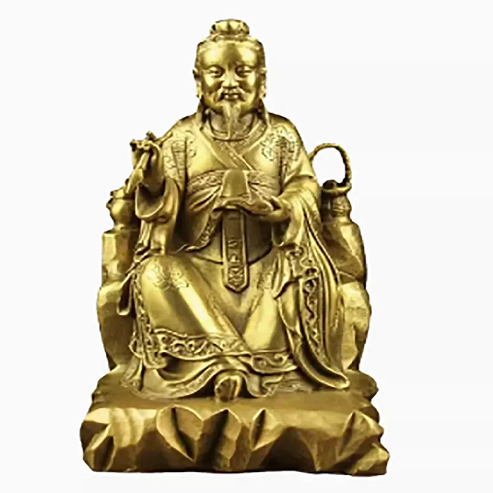 Pure Copper Medicine King Sun Simiao Bronze Statue Home Decoration Name Medical Saint Divine Doctor Sun Simiao Statue Crafts