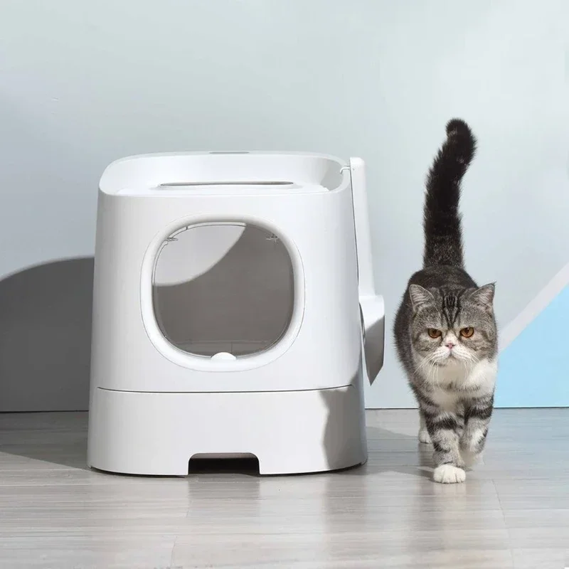 Cat toilet  large semi-closed deodorant toilet Fully sealed cat litter anti-splash litter box