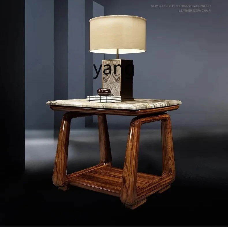 LH, sofa side few light luxury solid wood marble countertop new Chinese movable small coffee table mini