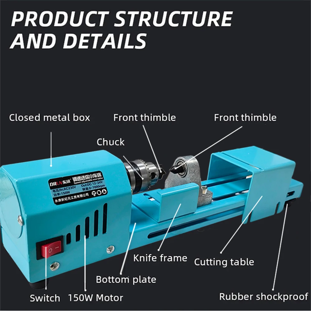 مخرطة الخرزة الصغيرة 150 واط مخرطة الخرز لتقوم بها بنفسك مخرطة الخرز النجارة آلة الحفر أدوات دوارة