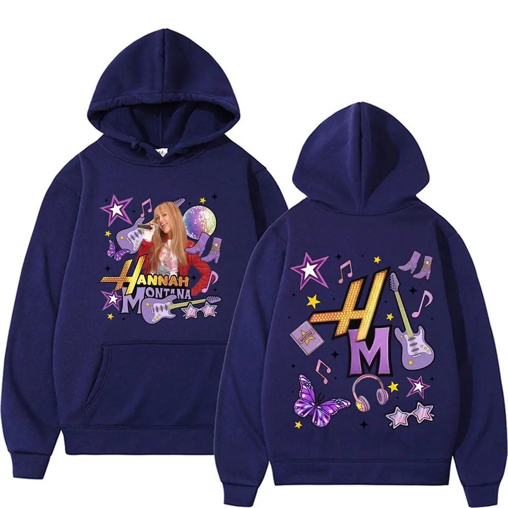 Hannah Montana 20Th Anniversary Printed Hoodies Men Women Fashion Aesthetic Sweatshirts Long Sleeve Pullovers Streetwear