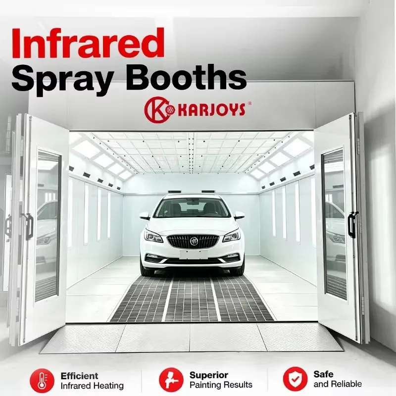 Hot Sale 4.6M Wide Automotive Paint Booth with Floor Platform Car Refinishing Spray Booth for Body Shops and Collision Repair