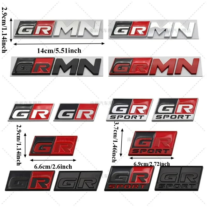 

High-quality Car Modification Metal 3D Car Stickers GR GRSPORT GR Body Decoration Scratches Cover Car Parts