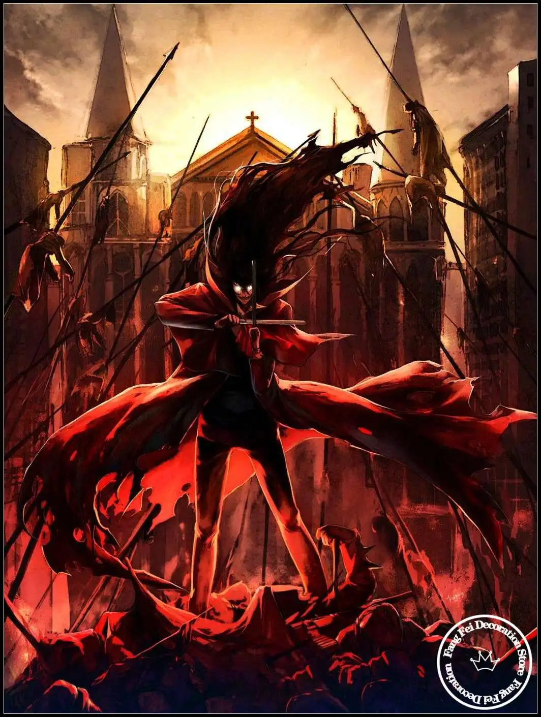 DIY Anime Hellsing Diamond Rhinestones Painting Cartoon Characters