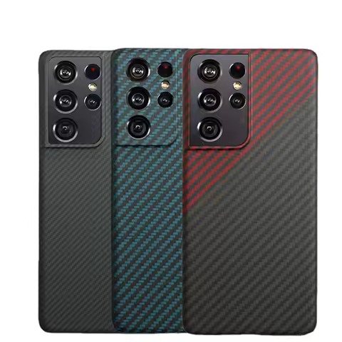 Carbon Fiber Case for Samsung Galaxy S21 S22 S23 S24 S25 Ultra Phone Case Aramid Fiber Protection Cover