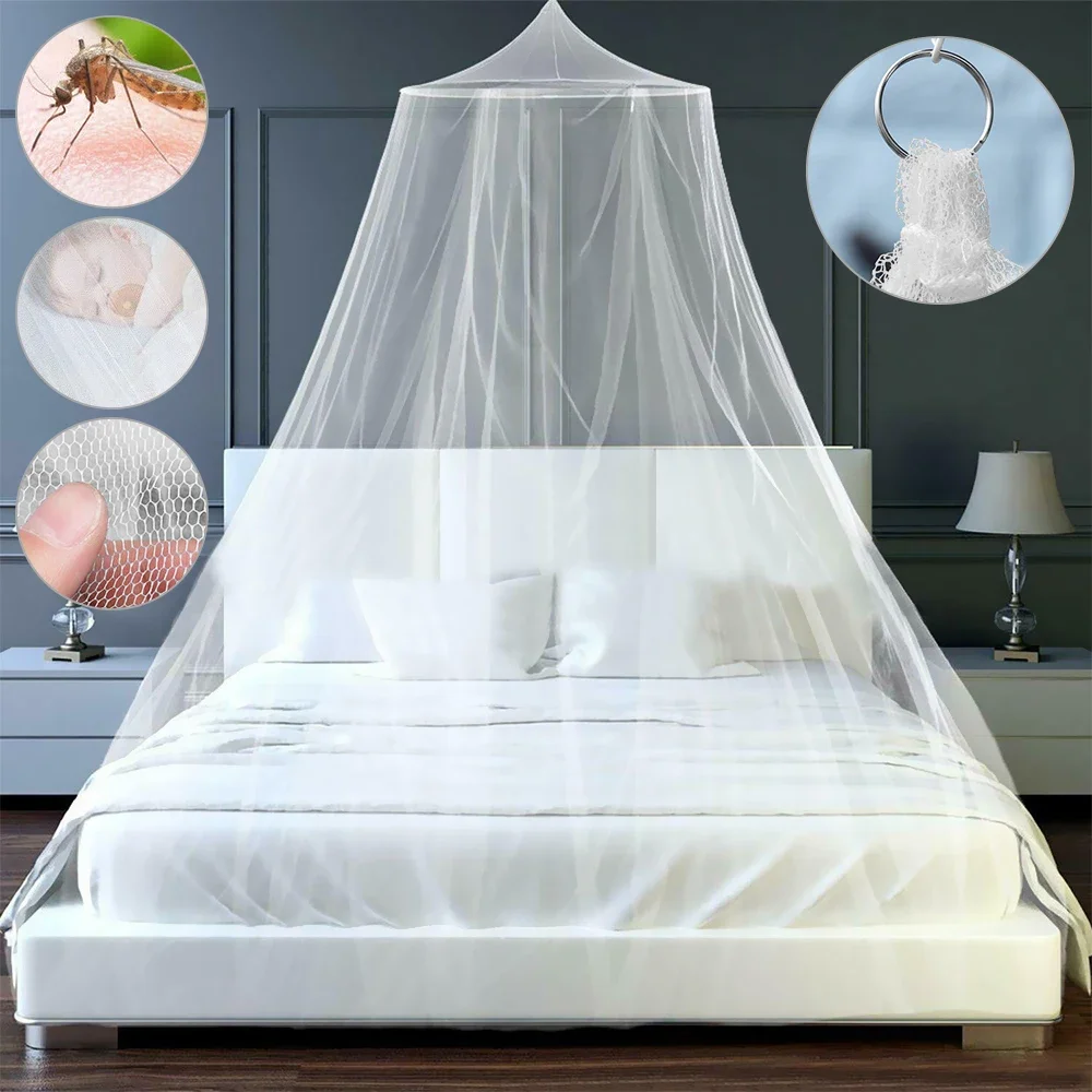 

Princess Mosquito Net Canopy Encryption Dome Fly Insect Mesh Repellent Protection Single Entry Bed Decoration Home Decor