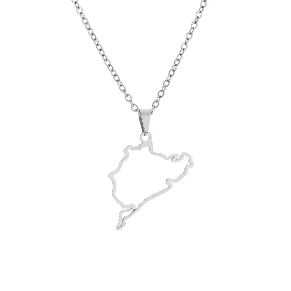 Cross-border hot-selling accessories New stainless steel German car styling racing road Nürburgring pendant necklace jewelry