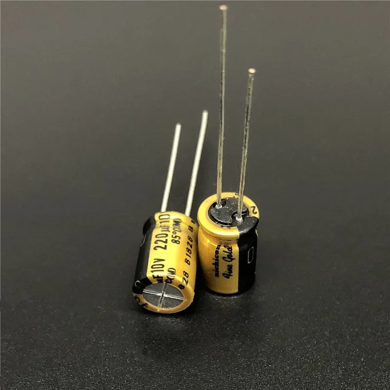 5pcs/50pcs 220uF 10V NICHICON FG(Fine Gold) 8x11.5mm 10V220uF MUSE Top Grade Audio Capacitor