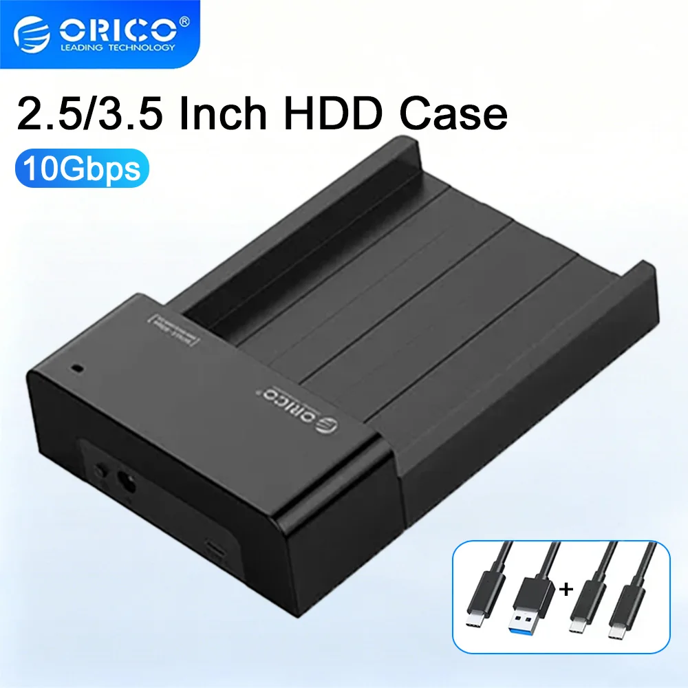 ORICO 2.5/3.5 Inch HDD Enclosure SATA To USB 3.1 Type C Gen2 10Gbps External Hard Drive Case for 2.5''3.5'' SATA HDD/SSD For PC