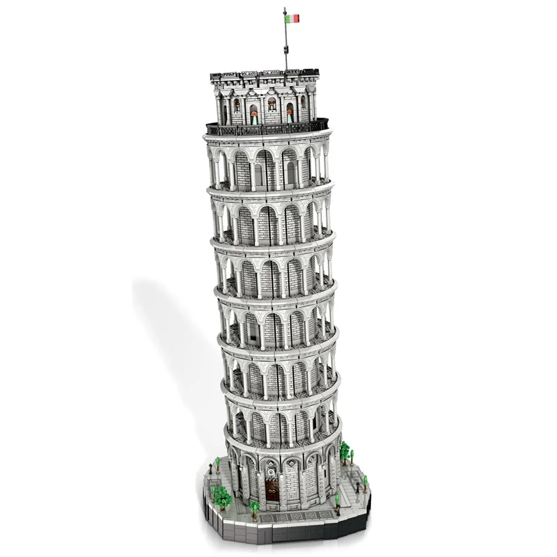 

IN STOCK MOC Idea Leaning Tower of Pisa Building Blocks Assembling Construction Bricks Model Toys for Children Birthday Gift Set