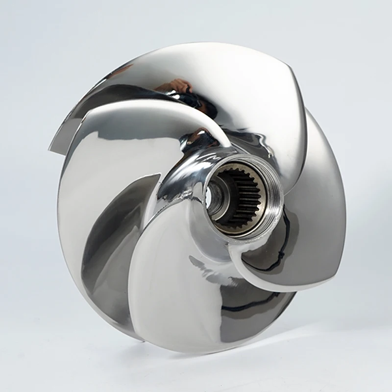 High-Performance Stainless Steel 4 Blades Impeller - 155.5mm Pitch 10/18 Seawater Replacement for Seadoo GTI LTD 155