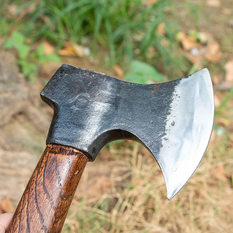 Qanggang Wood forged small hand axe play axe outdoor camping household mini chopping woodworking axe