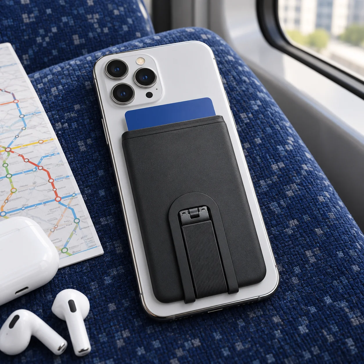 Modischer Mini-Silikon-Telefikkartenhalter, ultradünner Aufkleber auf der Rückseite für Telefone, Samsung, ideal für Buskarten, Ausweise und Bankkarten – Detail 8
