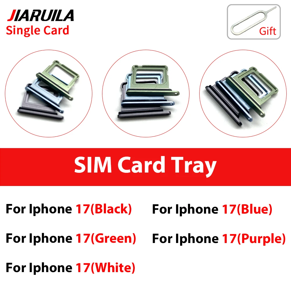 Sim Tray Holder SIM Card Tray Slot Holder Adapter Socket For iPhone 17 Pro Max Air Repair Parts