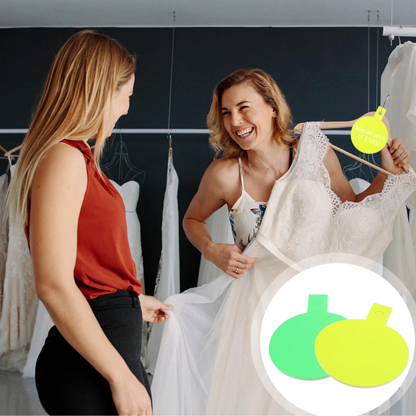 

40 Sheets Advertising Price Tags Tough Fluorescent Paper Long Service Time Promotional Cards Store Activities Tags