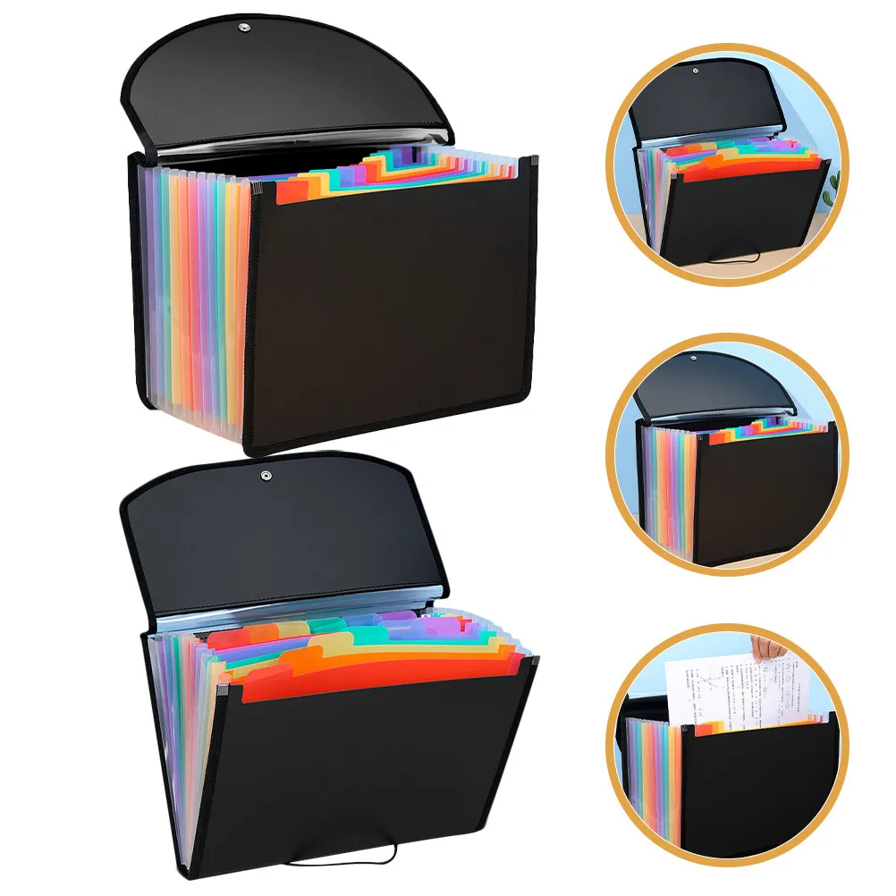 Anti-Scratch Expanding File Folder with Multi-Pocket Accordion Organizer for Home Office School Document Storage