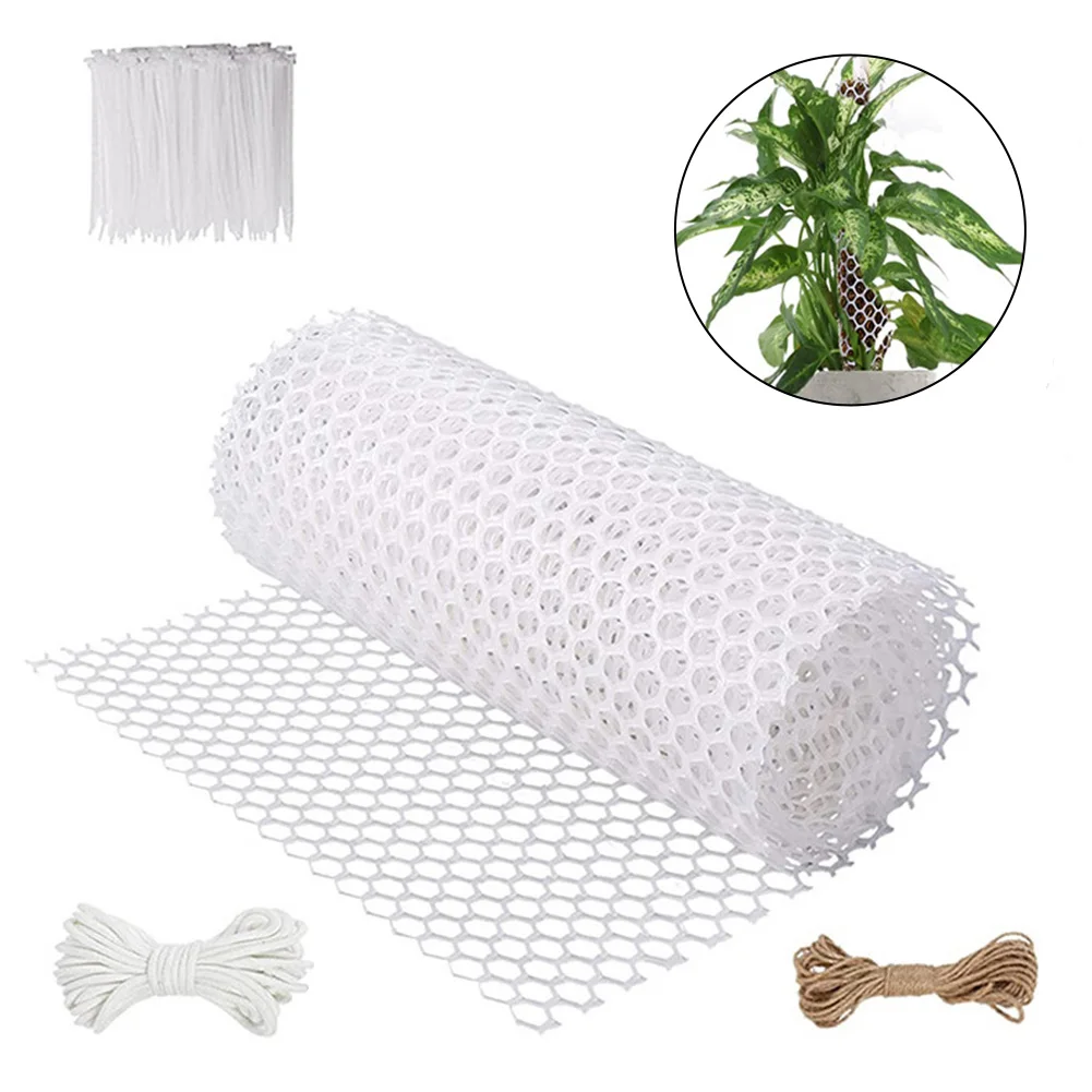 Poste de musgo de malla para plantas, accesorios de jardín flexibles suaves, láminas de plástico para musgo Monstera, palos de musgo DIY, red para