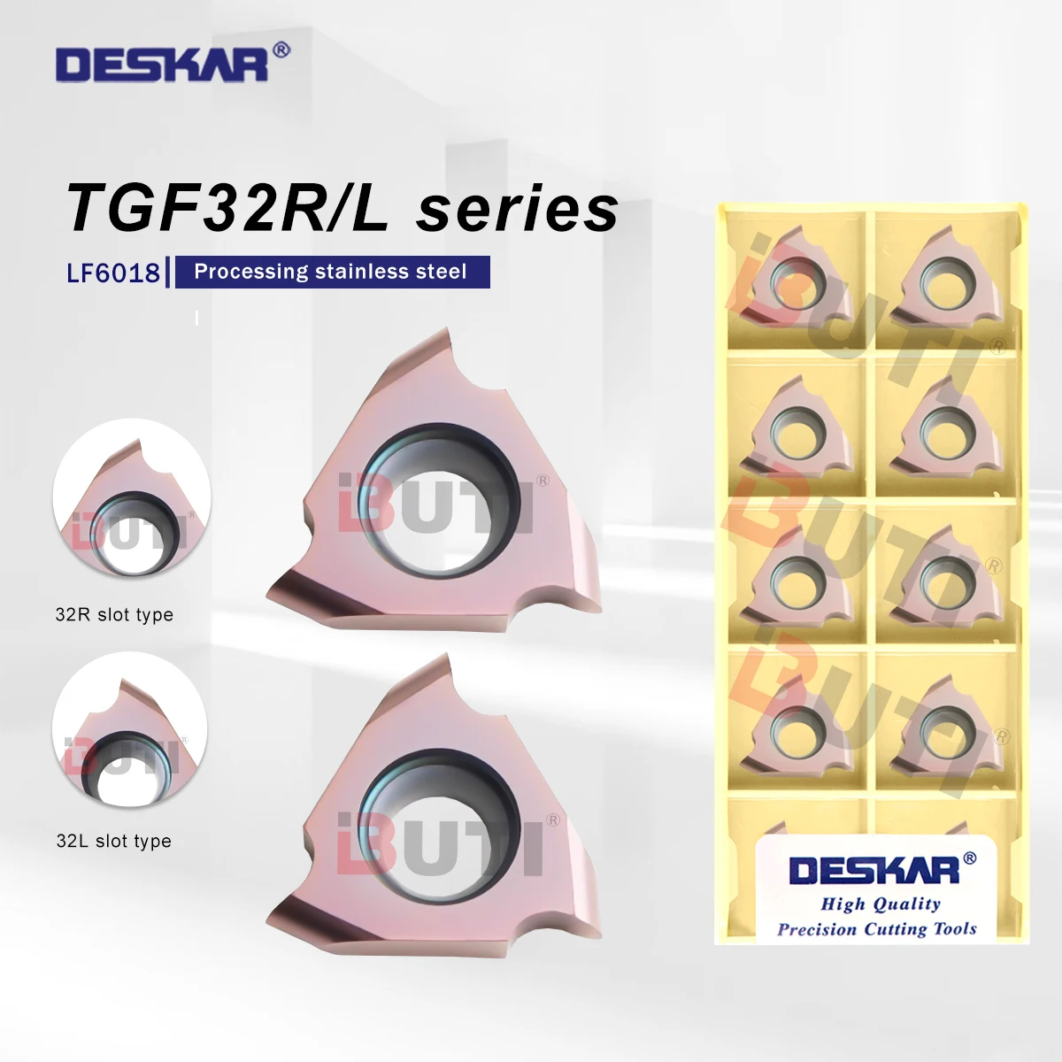 

DESCAR 100% оригинальный TGF32R/L LF6018 токарный станок с ЧПУ из твердого сплава, долбежное токарное лезвие из нержавеющей стали, режущий инструмент TGF