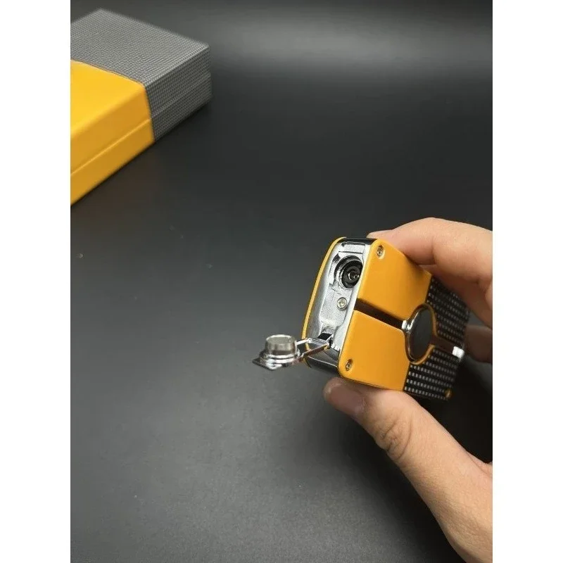 NEW 2026  Cigar specific lighter, multifunctional triple straight butane large flame igniter, smoking accessories, men's gift