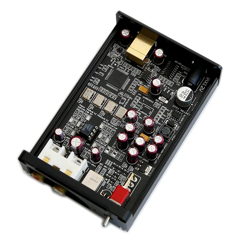1 PCS DAC6 XMOS208+ES9038 Digital HIFI Audio Decoder Black Aluminum Alloy DAC Headphone Amplifier Support DSD