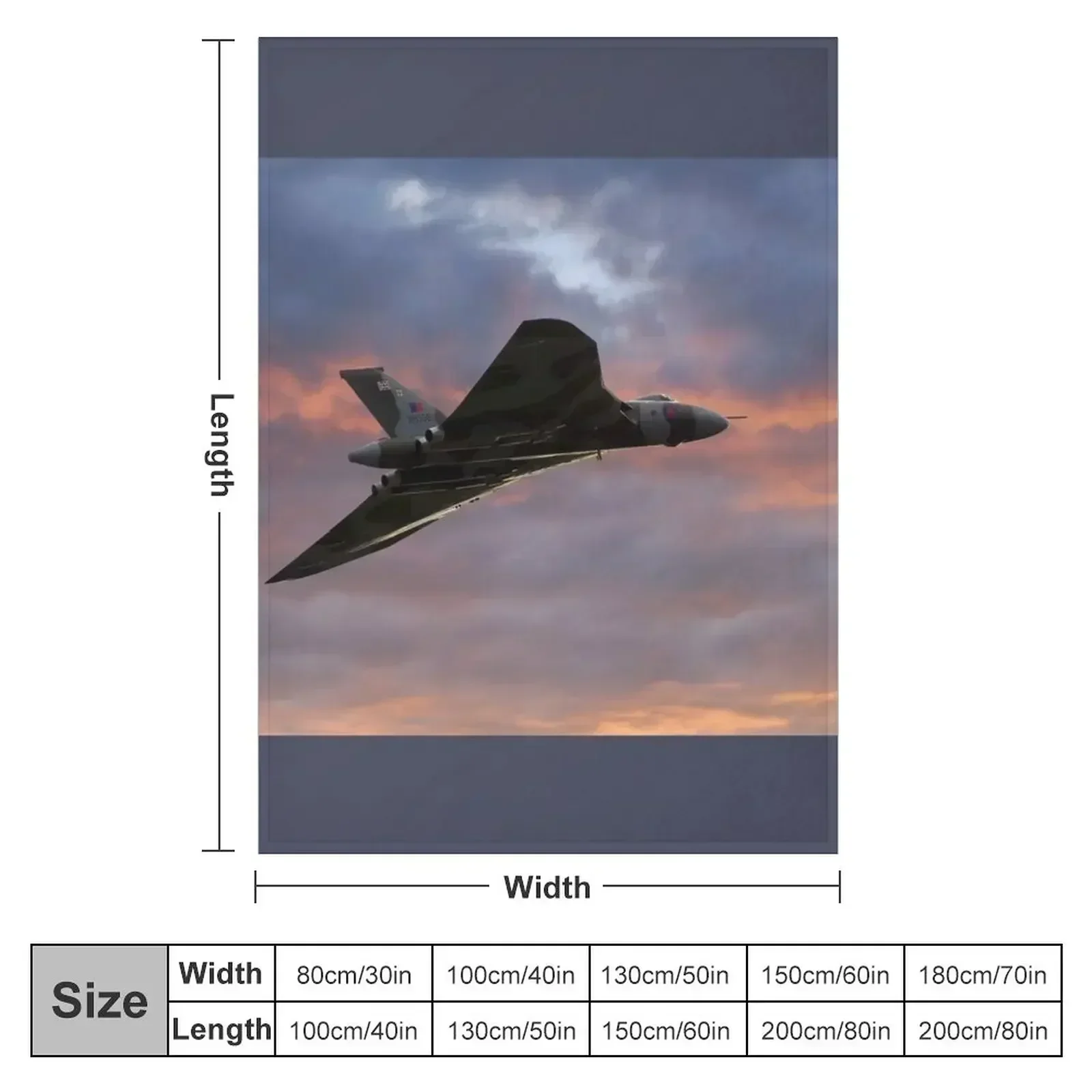 Avro Vulcan Bomber XH558 Throw Blanket couch cozy soft plush fuzzy picnic outdoor blanket