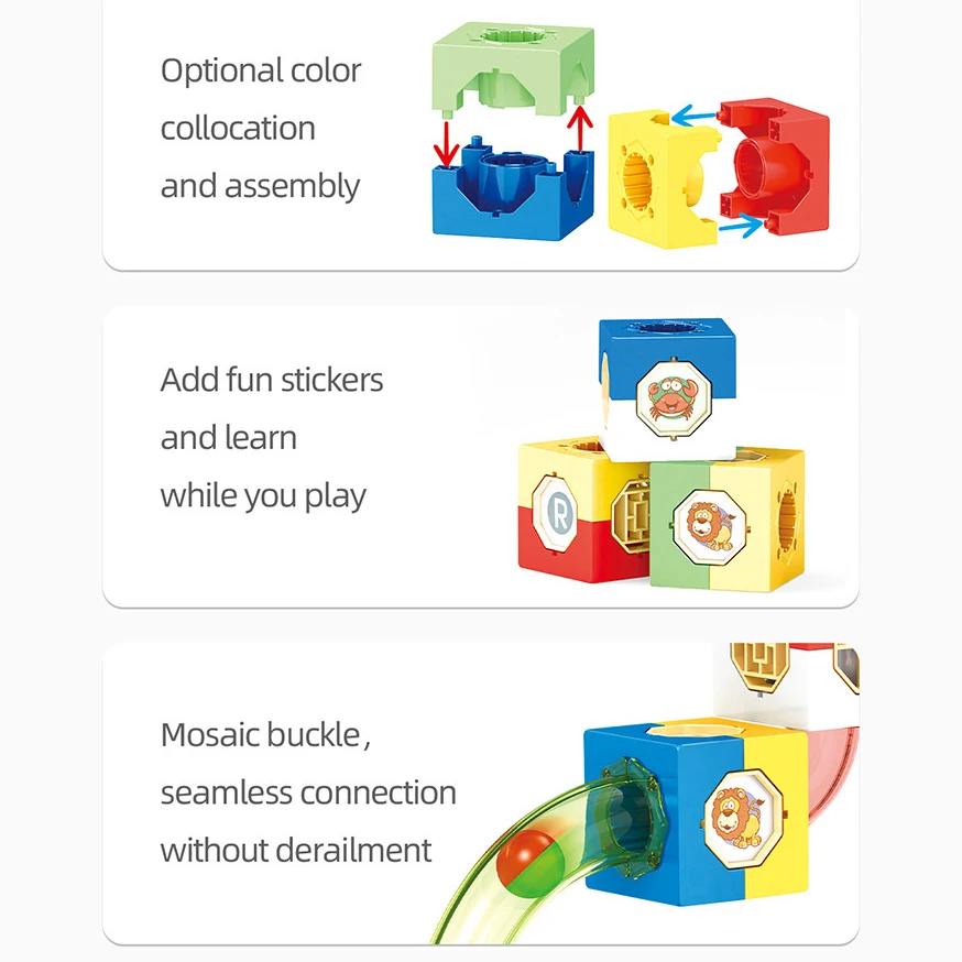 238 قطعة/267 قطعة لعبة تشغيل الرخام الجاذبية اللبنات مع 16 كرة الجذعية مجموعة البناء التعليمية الإبداعية لتقوم بها بنفسك المسار سباق