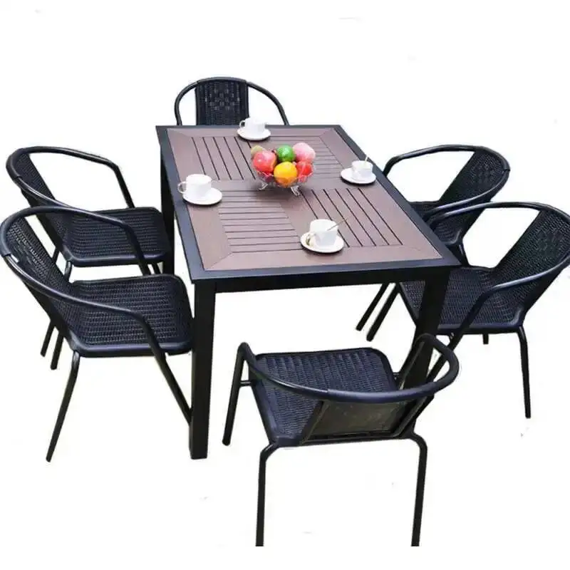 

Tables Lounge Minimalist Luxury Nordic Modern Outdoor Black Outdoor Tables Chairs Garden Jardin Mobiliario Outdoor Furniture