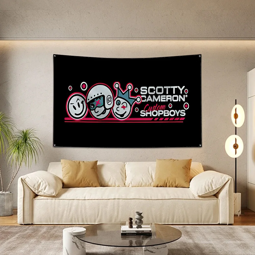 60x90cm  Scottys Camerons Flag Polyester Digital Printing Banner for Garage Wall Art Out Door Decoration