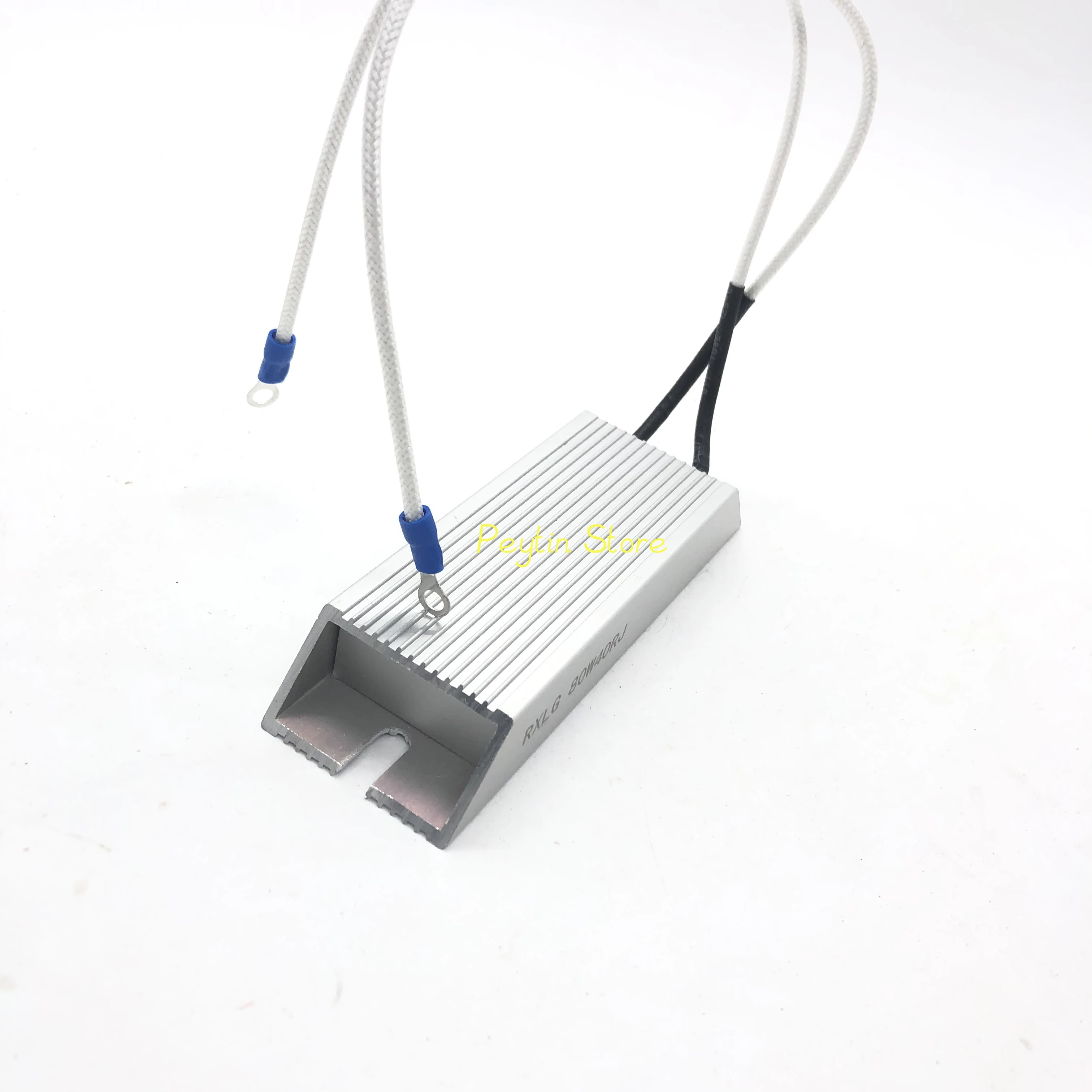 1Pc RXLG Inverter Brake Aluminum Case Brake Resistance 80W 10RJ 20RJ 47RJ 200RJ 40RJ 60RJ 12RJ 22RJ Aluminum Case Resistor